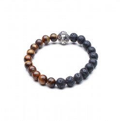 8mm Zinc Alloy Expandable Beaded Lion Bracelet